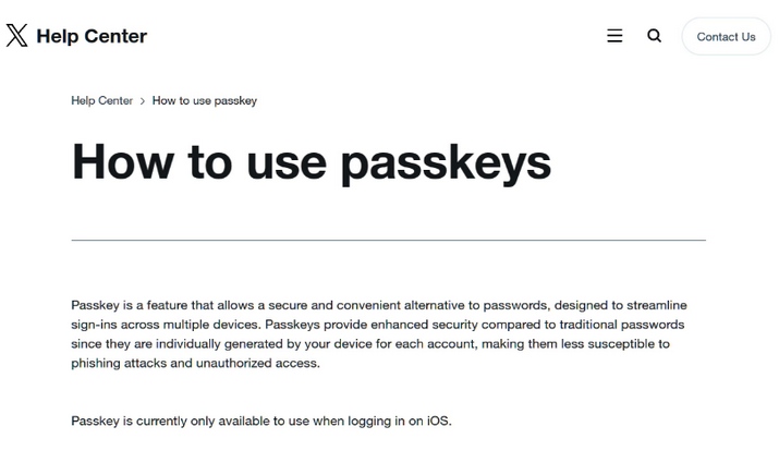 南昌苹果维修店铺分享iOS用户如何通过通行密钥(Passkey)登录 